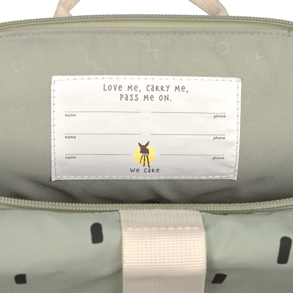 Lässig Kindergartenrucksack Rolltop - Happy Prints, Oliv Nur für heute