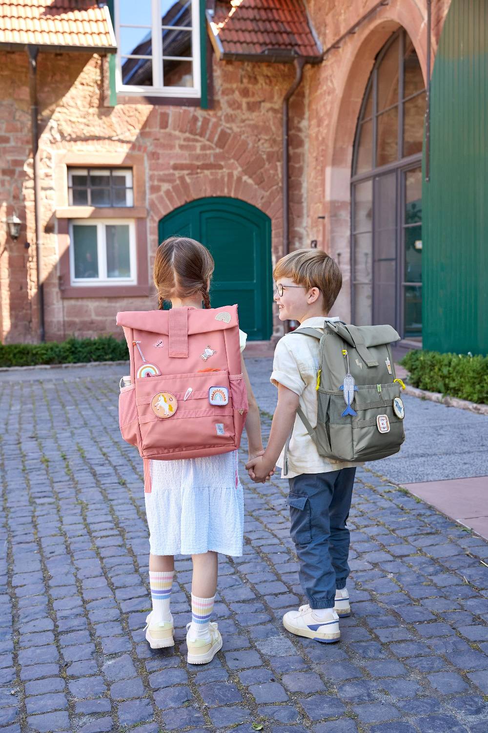 Lässig Kinderrucksack Rolltop, Grün Black Friday Preise