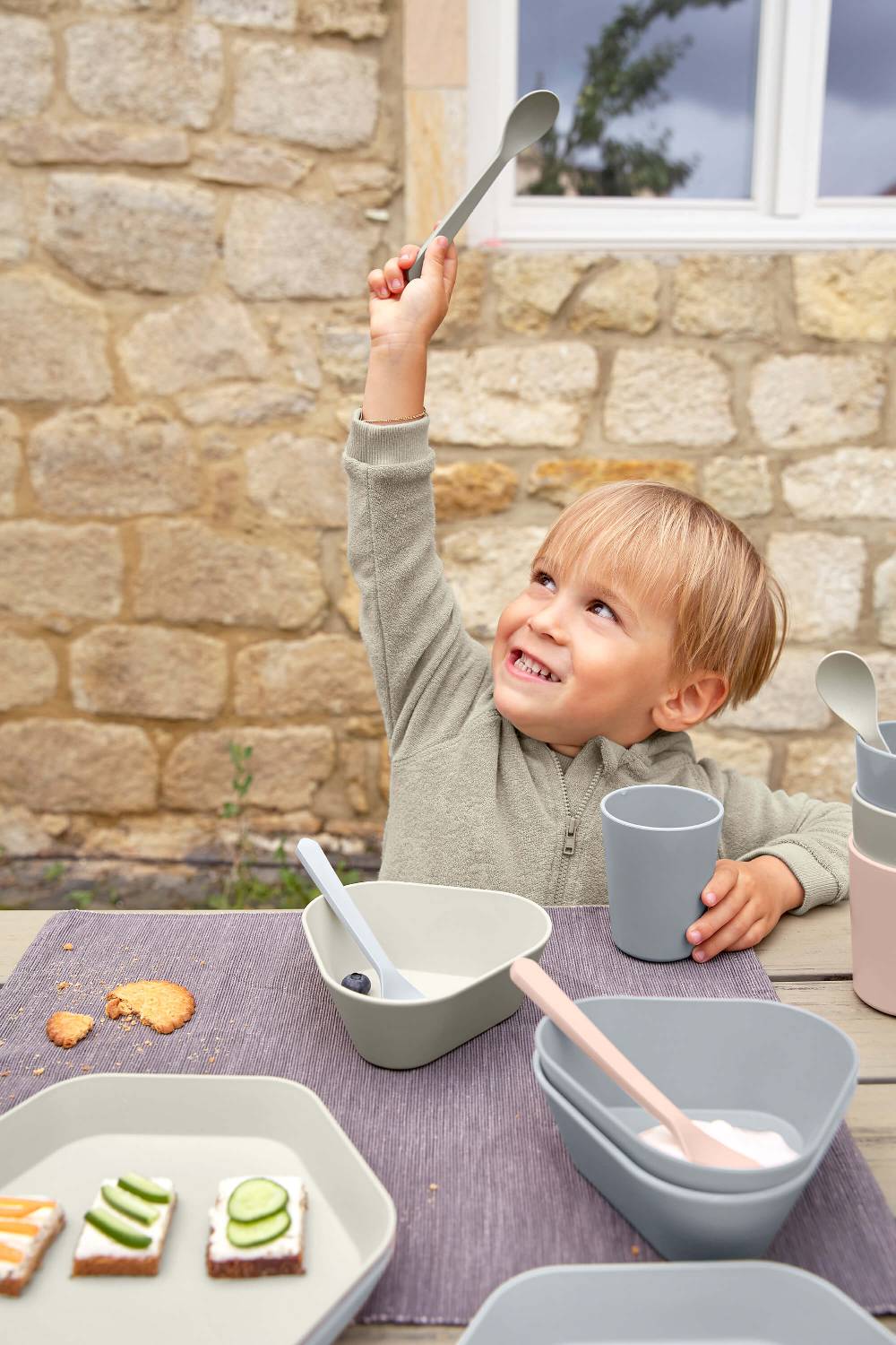 Lässig Kinderlöffel Set (4 Stk) - Geo, Rosa Günstiger Verkauf
