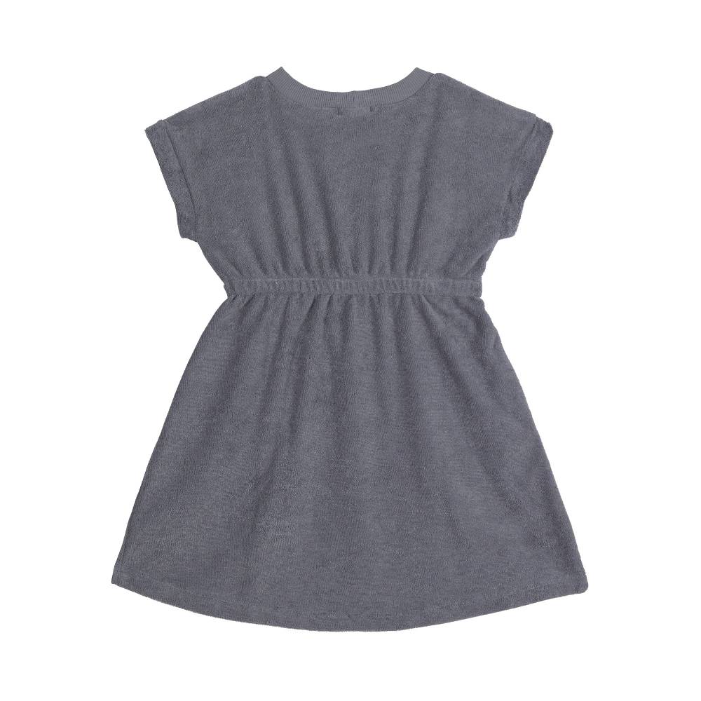 Lässig Frottee Kleid Kinder, Anthrazit Blitzverkäufe