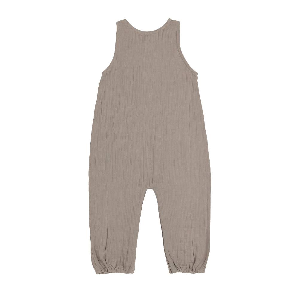 Lässig Baby Jumpsuit - Bio Baumwolle, Taupe, Grau Black Friday