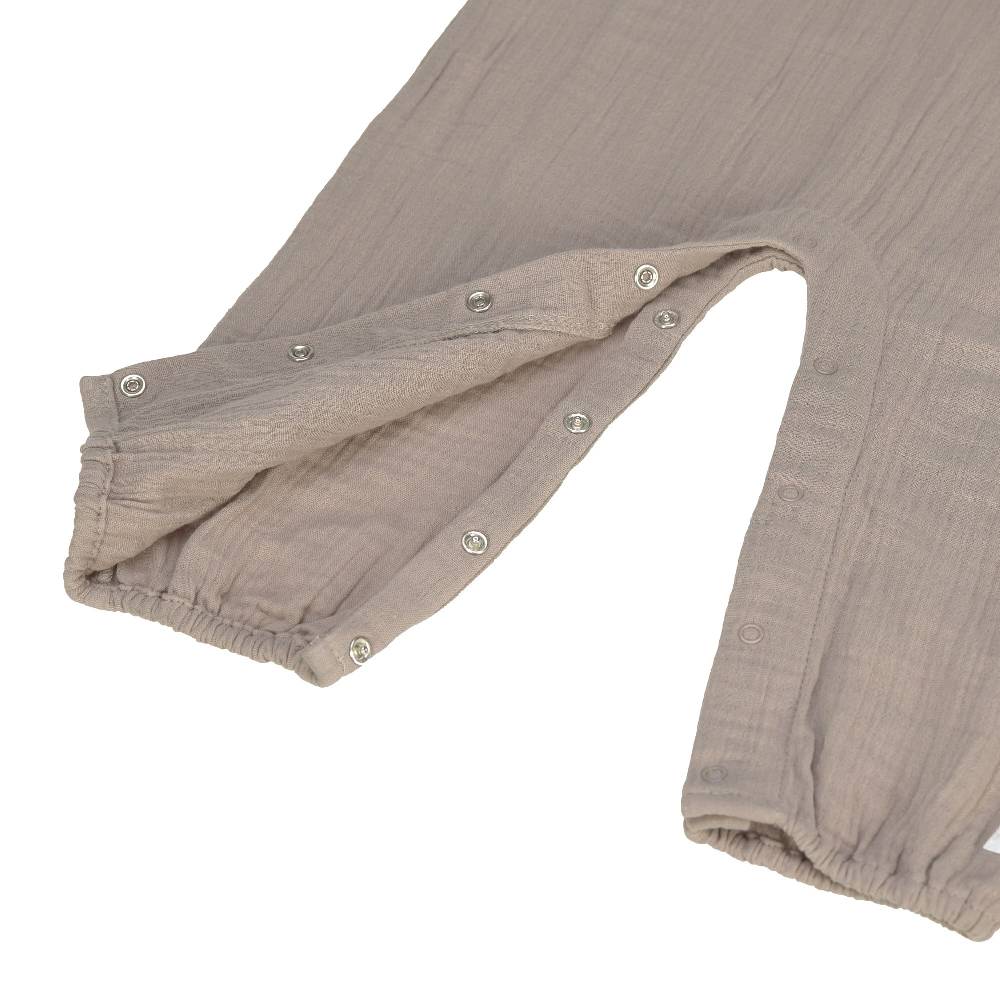 Lässig Baby Jumpsuit - Bio Baumwolle, Taupe, Grau Black Friday