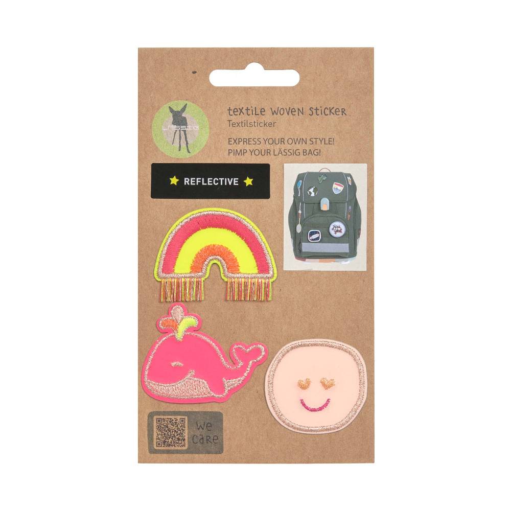 Lässig Textil-Sticker (3 Stk), Wal Pink Vatertagsangebot