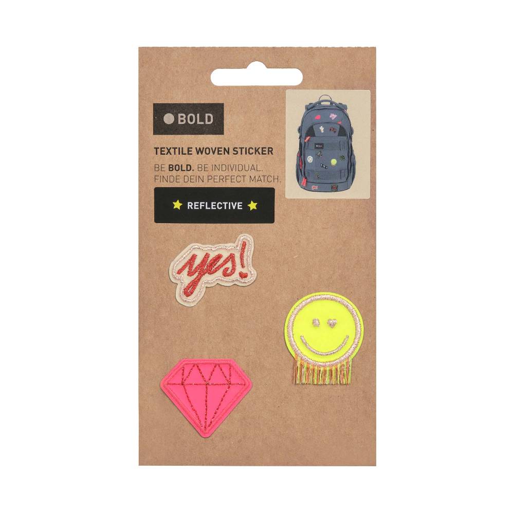 Lässig Textil-Sticker (3 Stk) - BOLD Match, Diamant Top Angebot