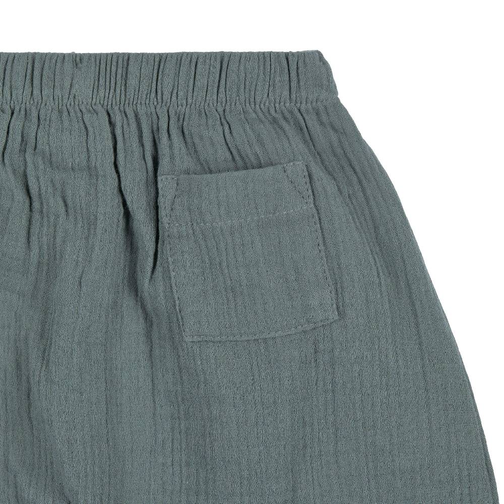 Lässig Musselin Pumphose - Bio Baumwolle, Petrolgrün Blitzangebot