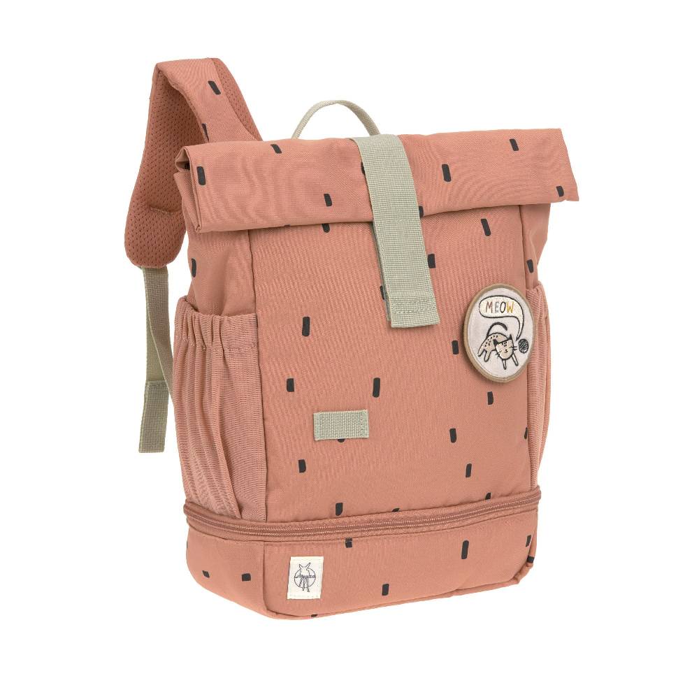 Lässig Kindergartenrucksack Rolltop - Happy Prints, Karamell