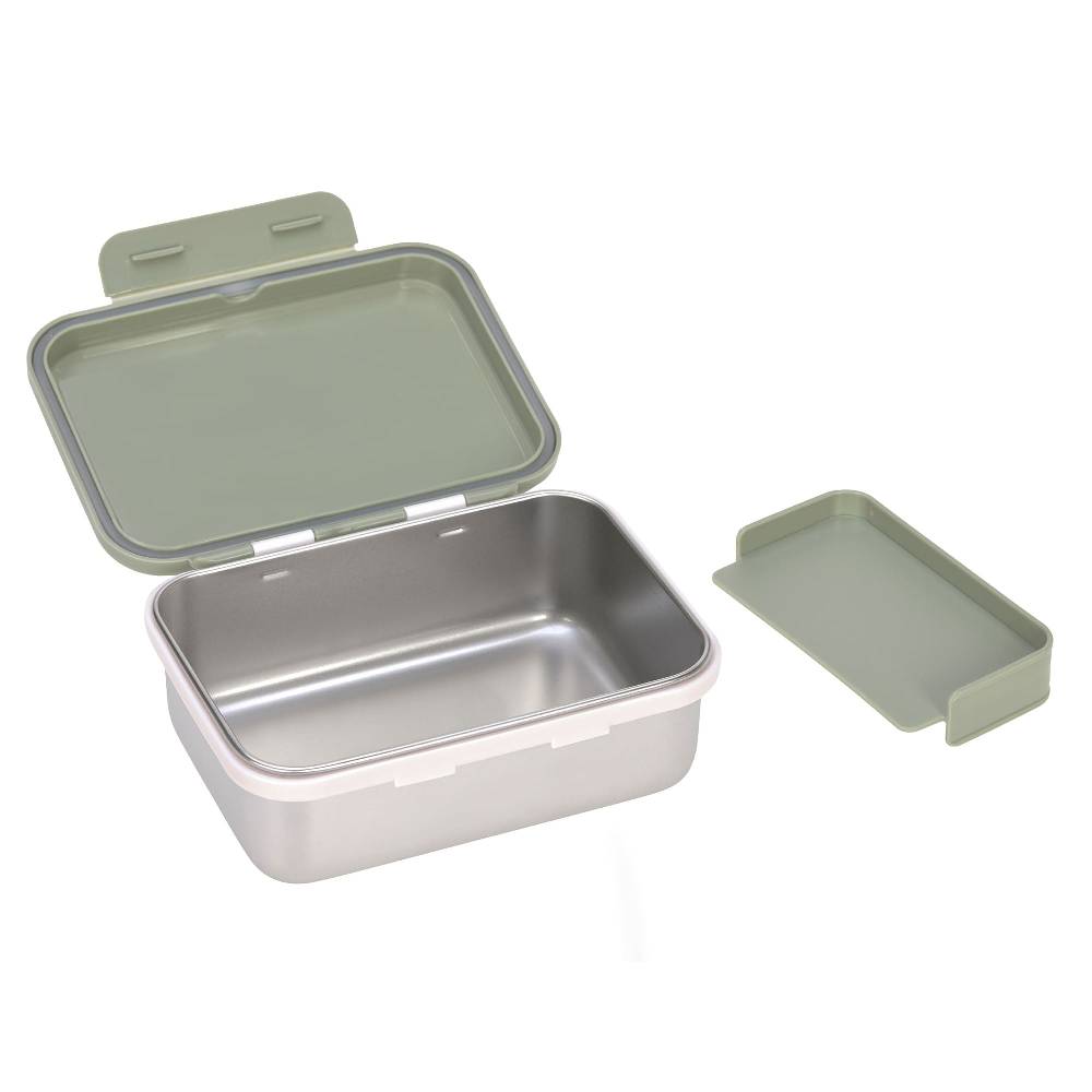 Lässig Brotdose Kinder - Edelstahl Lunchbox, Happy Prints Oliv Sonderangebote