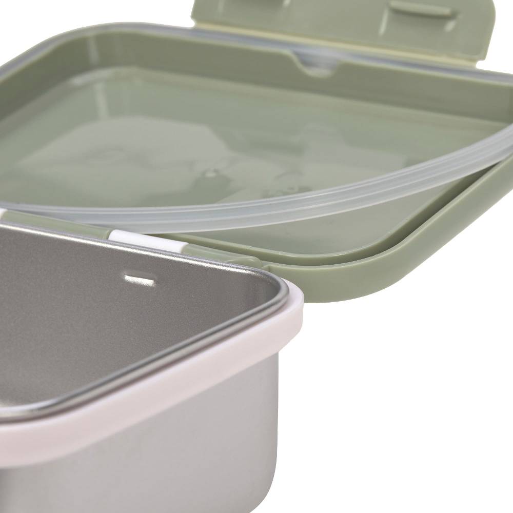 Lässig Brotdose Kinder - Edelstahl Lunchbox, Happy Prints Oliv Sonderangebote