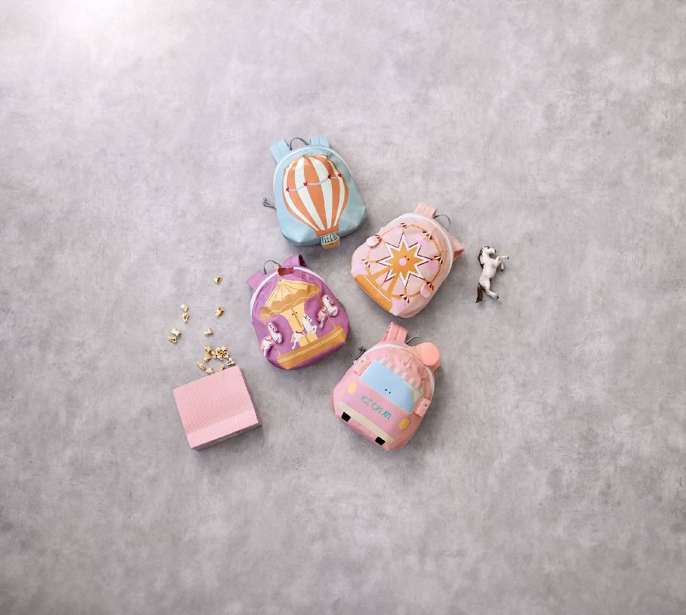 Lässig Kindergartenrucksack Tiny - Eiswagen, Rosa Zeitbegrenzte Promotion