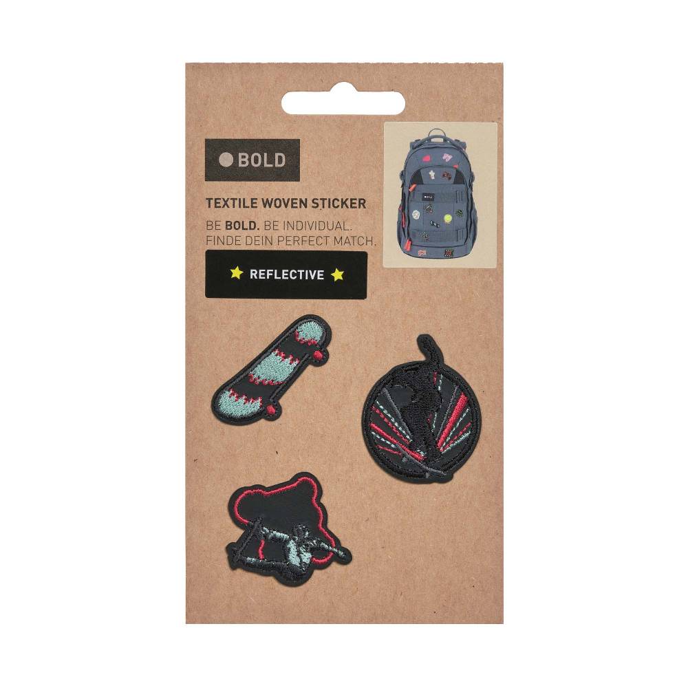 Lässig Textil-Sticker (3 Stk) - BOLD Match, Skater Bis zu 60% Rabatt