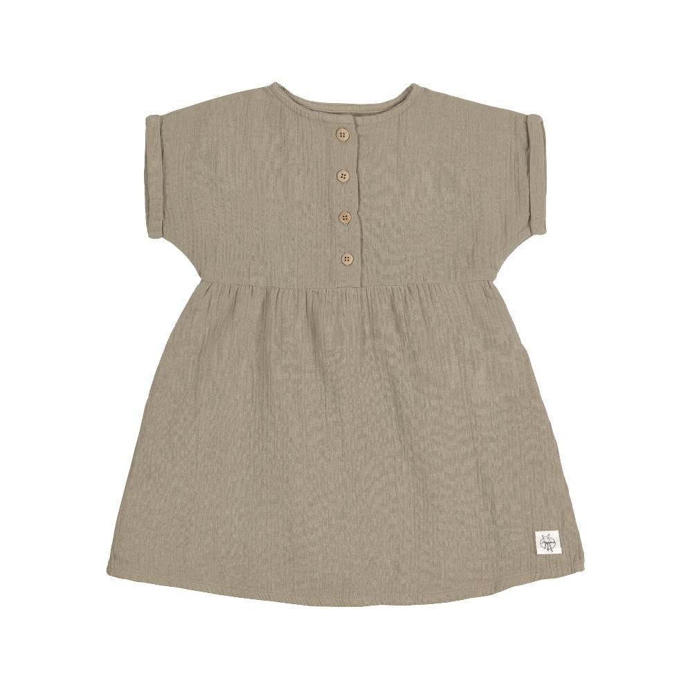Lässig Kinderkleid - Bio Baumwolle, Oliv Bis zu 55% Rabatt