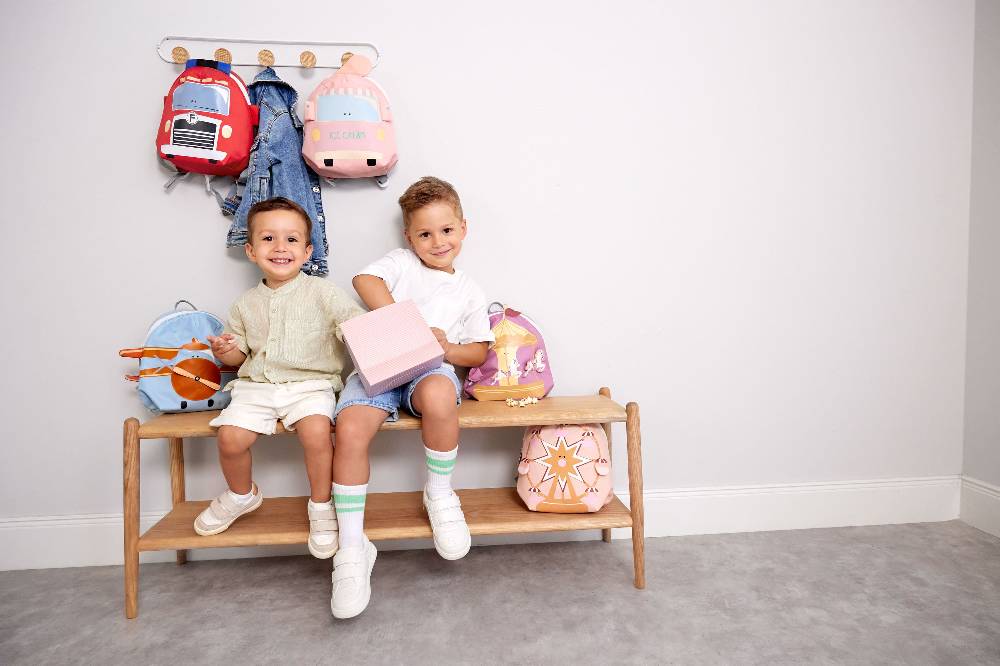 Lässig Kindergartenrucksack Tiny - Propeller Flugzeug, Blau 50% Rabatt mit kostenlosem Versand