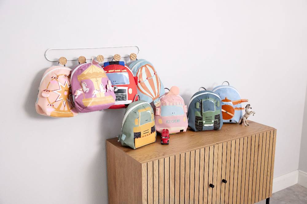 Lässig Kindergartenrucksack Tiny - Propeller Flugzeug, Blau 50% Rabatt mit kostenlosem Versand