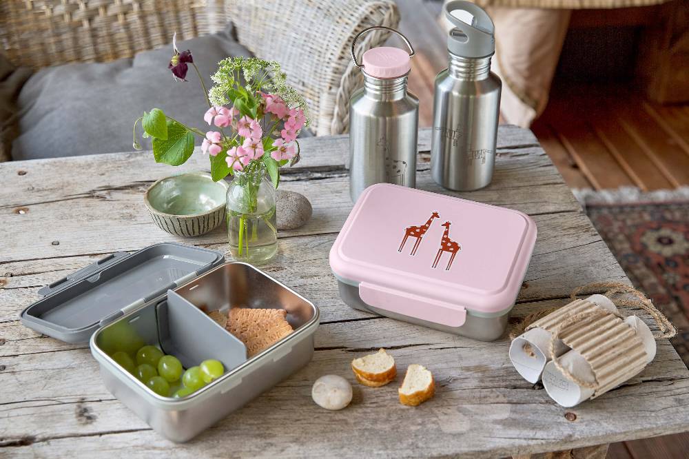 Lässig Brotdose Kinder - Edelstahl Lunchbox, Safari Giraffe Fabrik Onlineshop