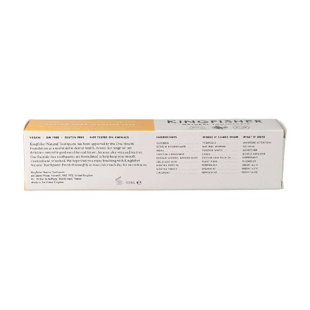kingfisher Kingfisher Organic Toothpaste with Baking Soda for Whiter Teeth Fabrik Onlineshop