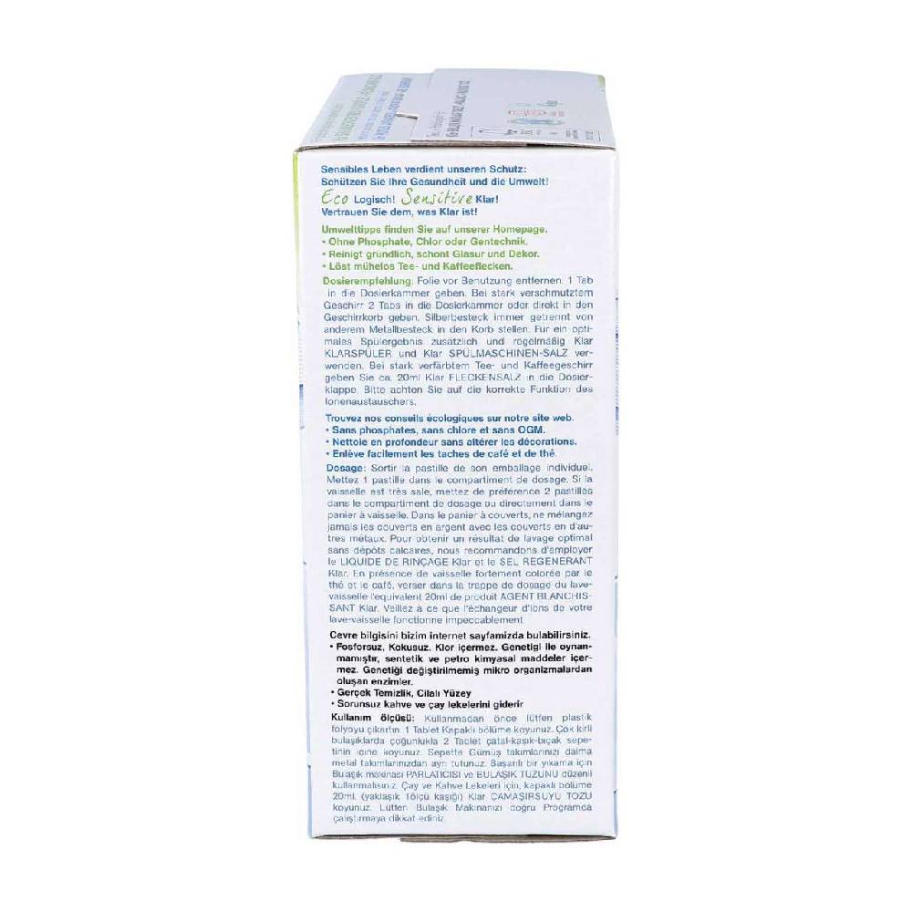 klar Dishwasher Bio-Tabs Lagerräumung