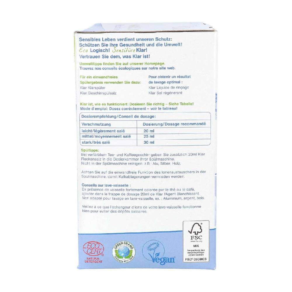 klar Dishwasher Detergent Fragrance Free Sonderangebote