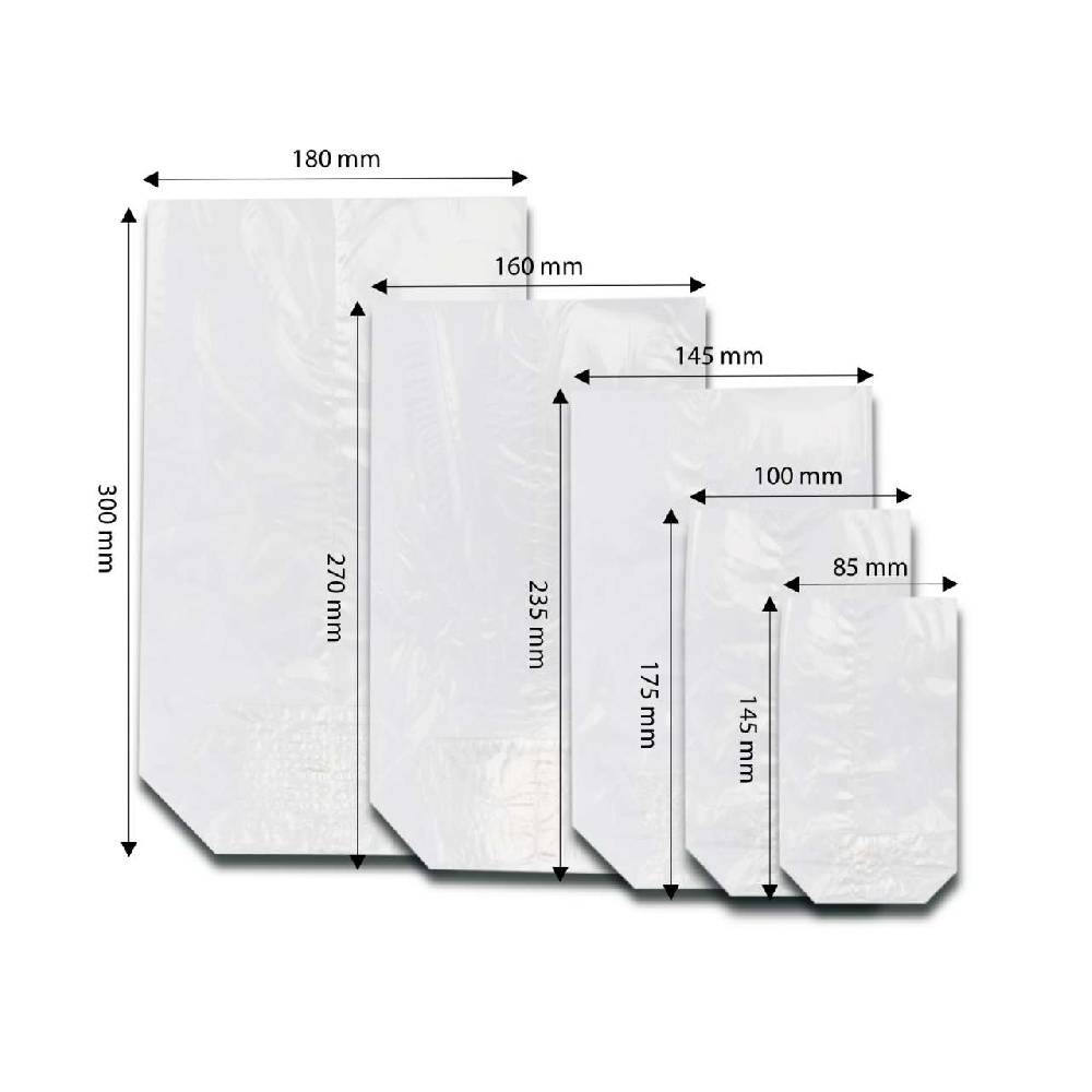 purenature Cellophane biodegradable cellophane bottom bag, 100 pieces Begrenzte Freigabe