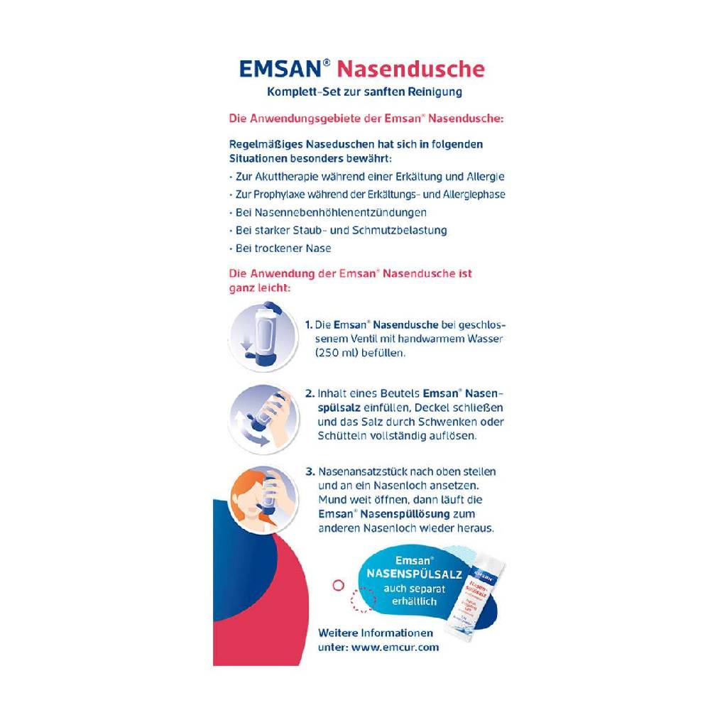 emsan Emcur ® Nasal Douche (Complete Set) Bis zu 60% Rabatt