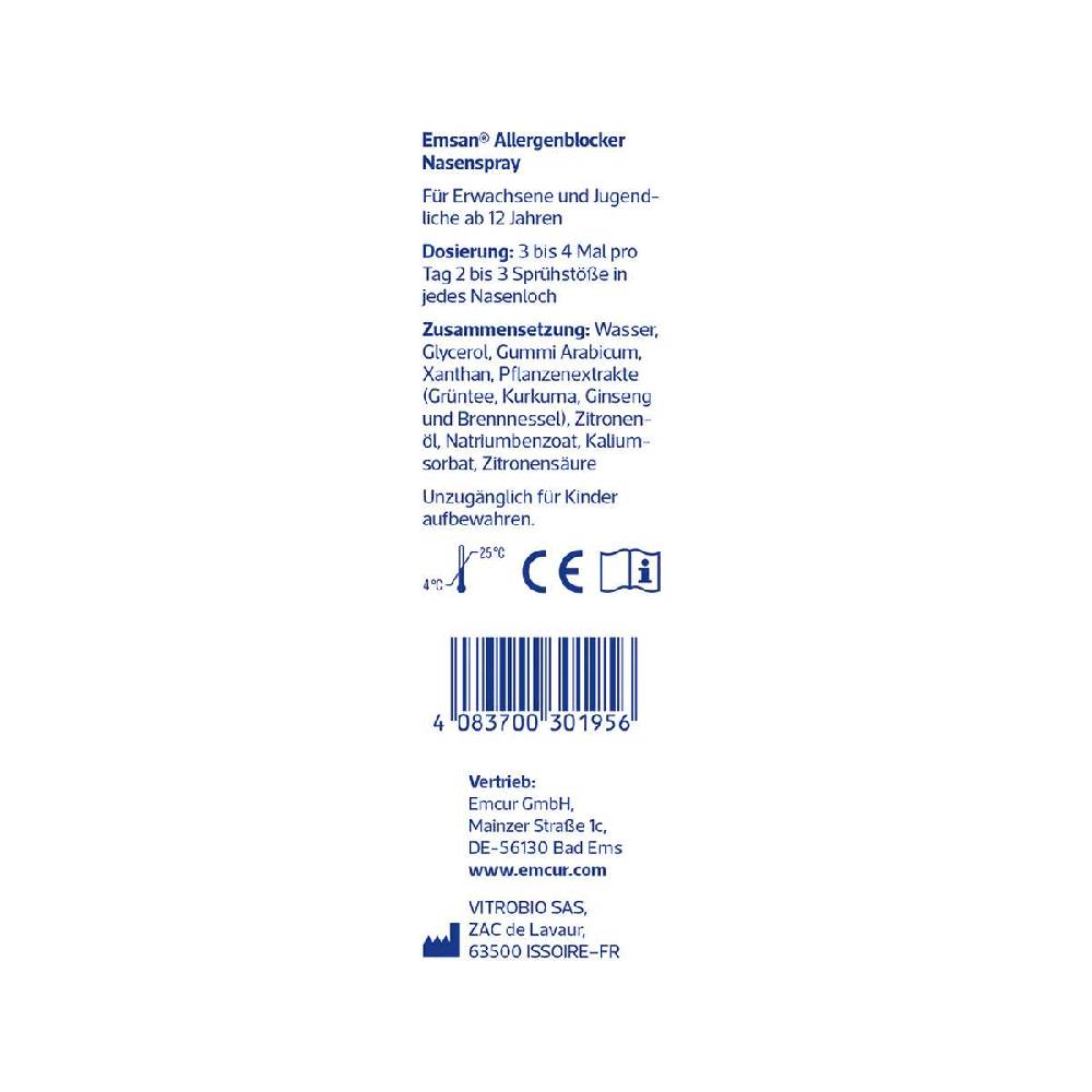 emsan Emsan Allergenblocker - Nasal Spray for Allergy & Allergic Rhinitis Günstiger Verkauf