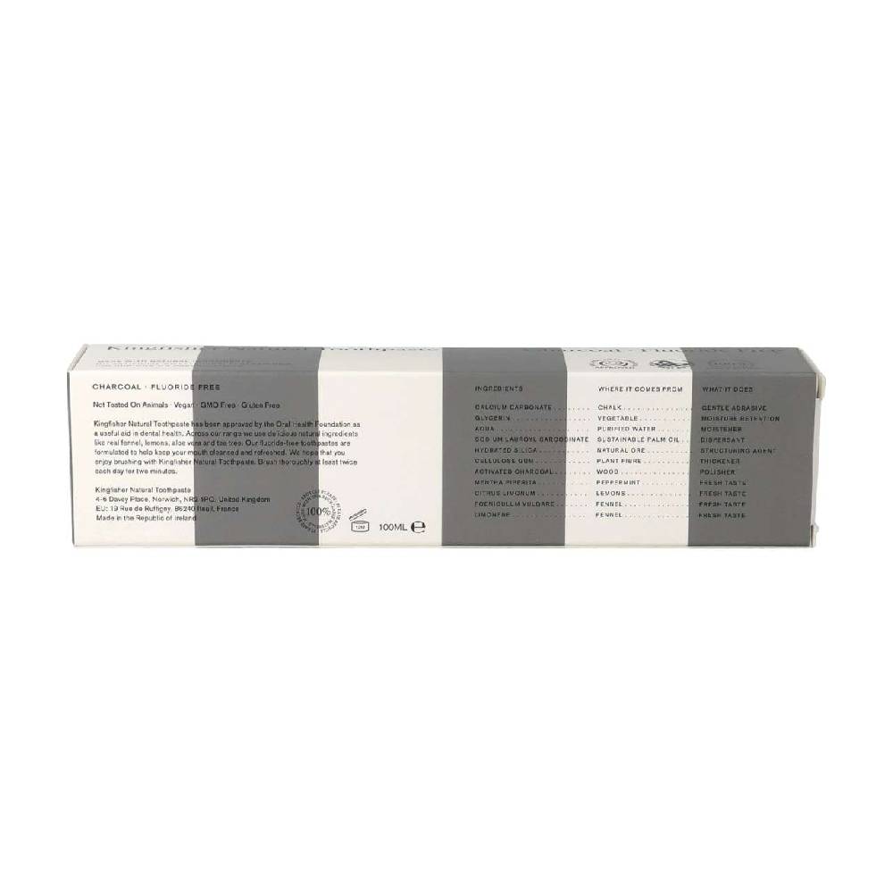 kingfisher Kingfisher toothpaste with activated carbon natural whitening effect, fluoride 2025