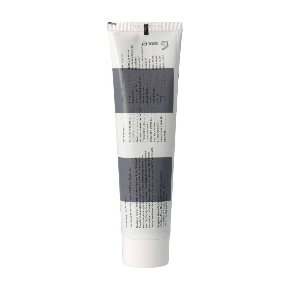 kingfisher Kingfisher toothpaste with activated carbon natural whitening effect, fluoride 2025