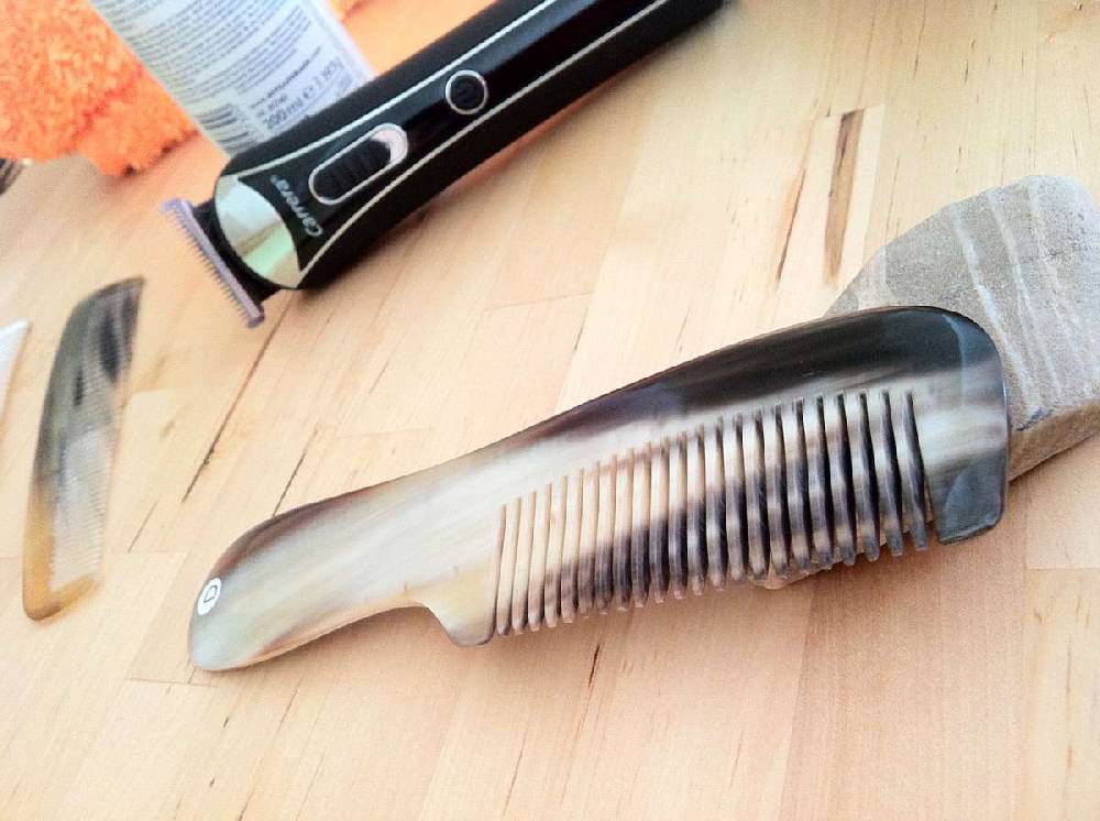 purenature Horn comb with handle 13 cm Bestseller