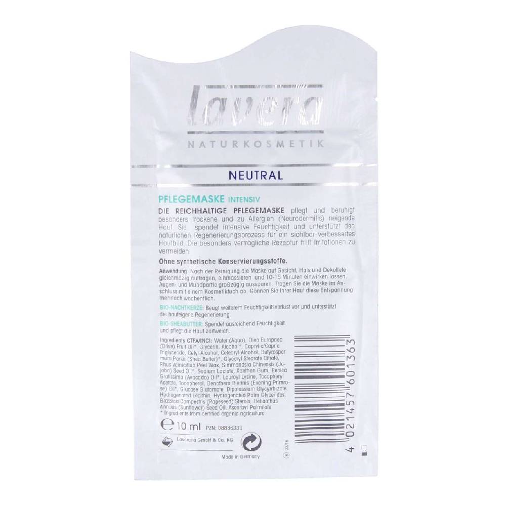 lavera Lavera Neutral Intensive Facial Mask Zeitbegrenzte Promotion