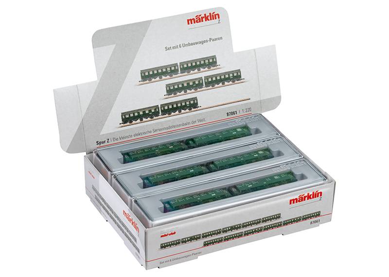 Märklin Set mit 6 Umbauwagen-Paaren im Display Flash Sale