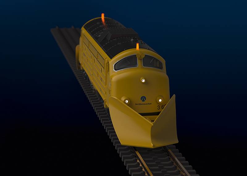 Märklin Diesellokomotive mit Schneeräumer Riesige Rabatte