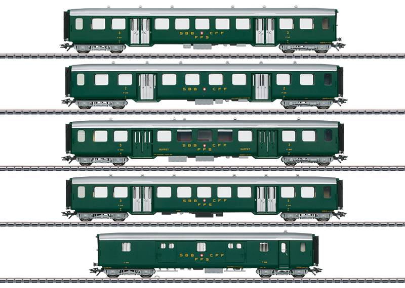 Märklin Leichtstahlwagen-Set zur Ae 3/6 I 50% Rabatt für begrenzte Zeit