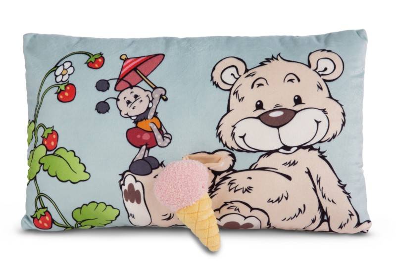NICI Rechteckiges Kissen Bär Bendix mit Eis NICI GREEN Zeitlich begrenztes Angebot