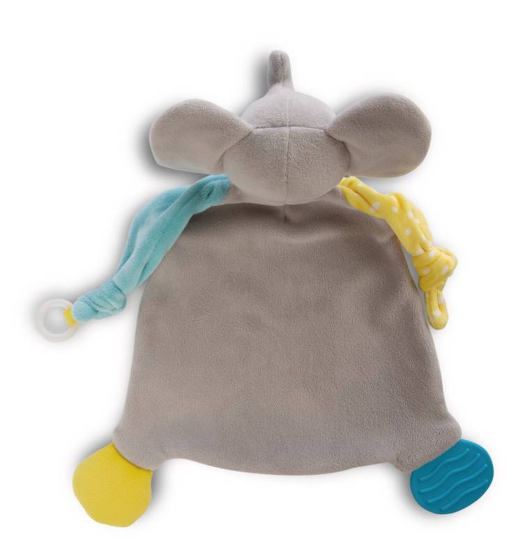NICI Schmusetuch Elefant mit Beißring und Schnullerbefestigung Super Sparpreis