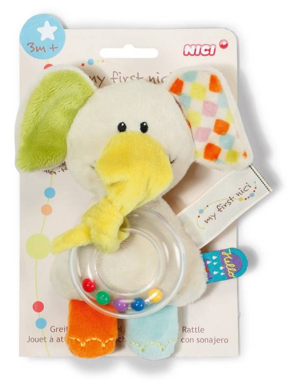 NICI Kuscheltier Elefant Dundi mit Ringrassel Letzte 3 Tage
