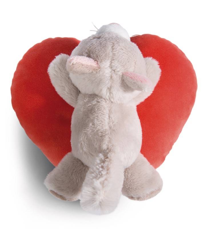NICI Kuscheltier Love Katze auf Herz liegend NICI GREEN Sonderangebot