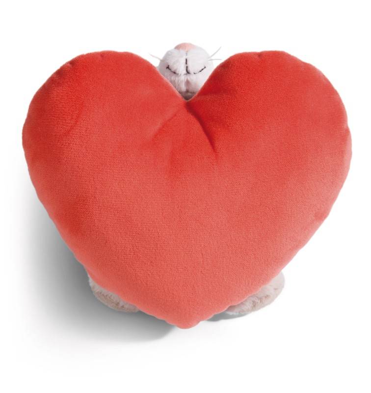 NICI Kuscheltier Love Katze auf Herz liegend NICI GREEN Sonderangebot