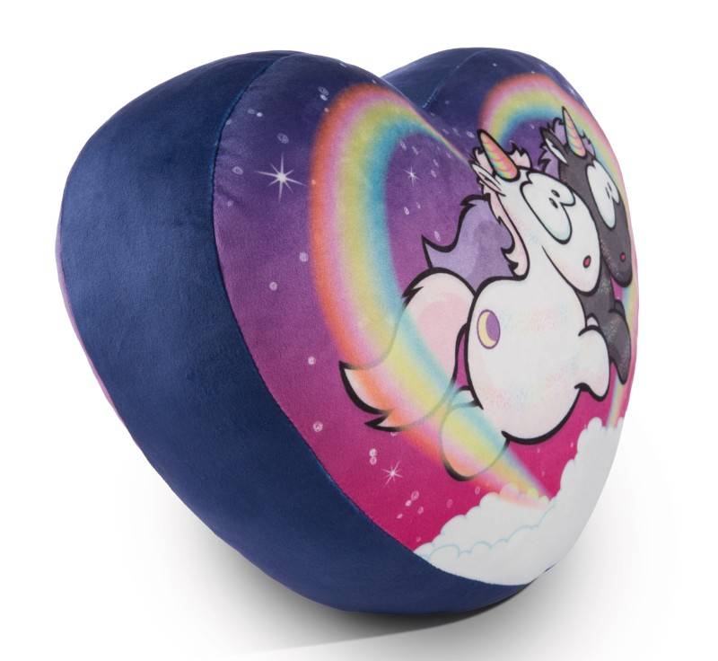 NICI Herzförmiges Kissen Einhörner Star Bringer & Moon Keeper NICI GREEN Fabrik Onlineshop