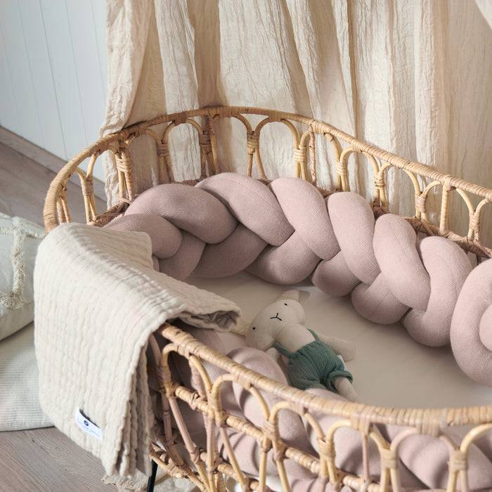 Nordic Coast Company Bettschlange geflochten Rosa Strick - Blush Nur für heute