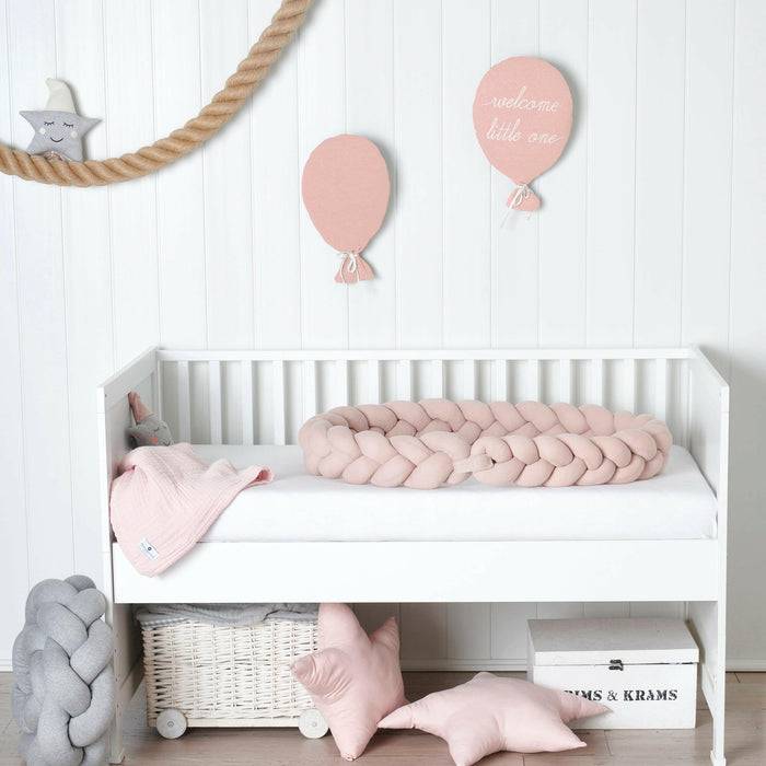 Nordic Coast Company Bettschlange geflochten Rosa Strick - Blush Nur für heute