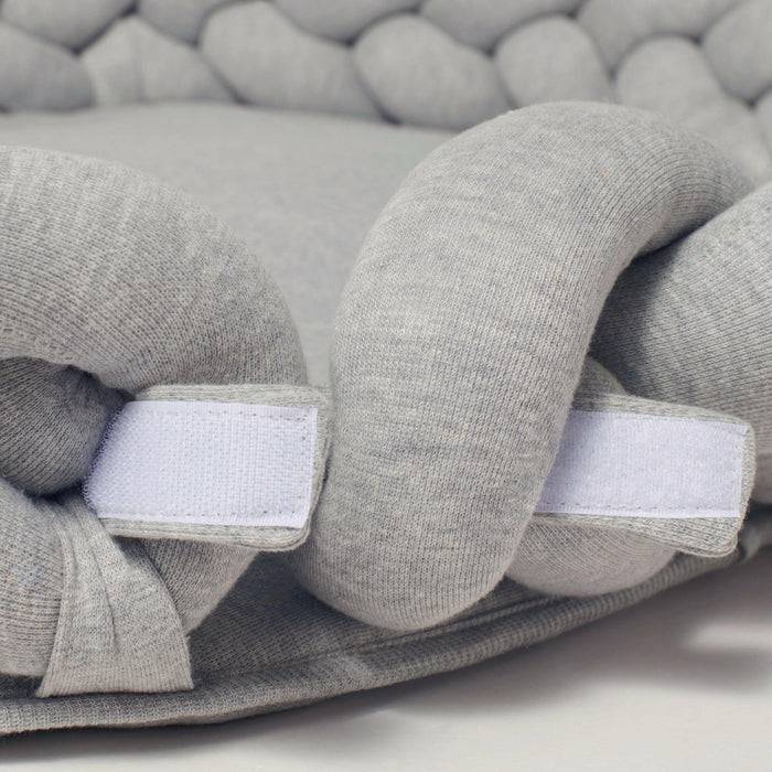 Nordic Coast Company Baby Nest geflochten Grau Super Rabatt