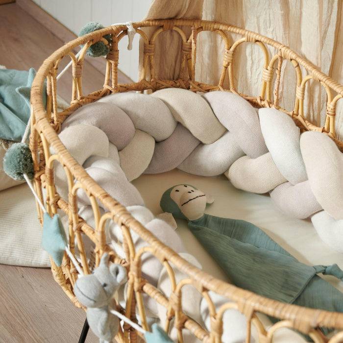 Nordic Coast Company Bettschlange geflochten Trio Beige Sand Natur XL Riesige Rabatte