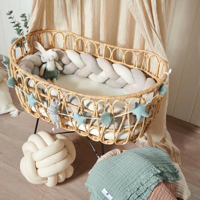 Nordic Coast Company Bettschlange geflochten Trio Beige Sand Natur Online