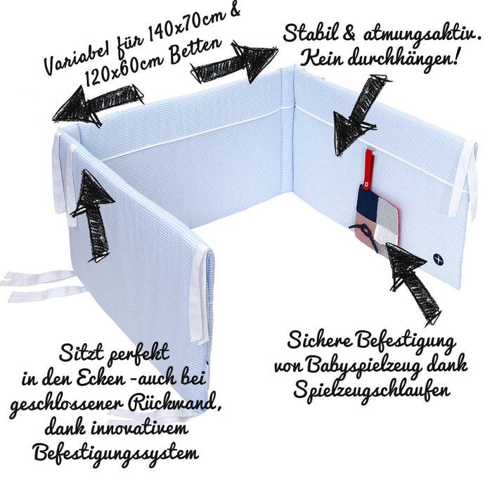 Nordic Coast Company Baby Bettnestchen Blau Meist gekauft