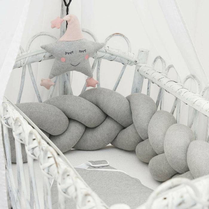 Nordic Coast Company Bettschlange geflochten Grau Jersey L Fabrik Onlineshop