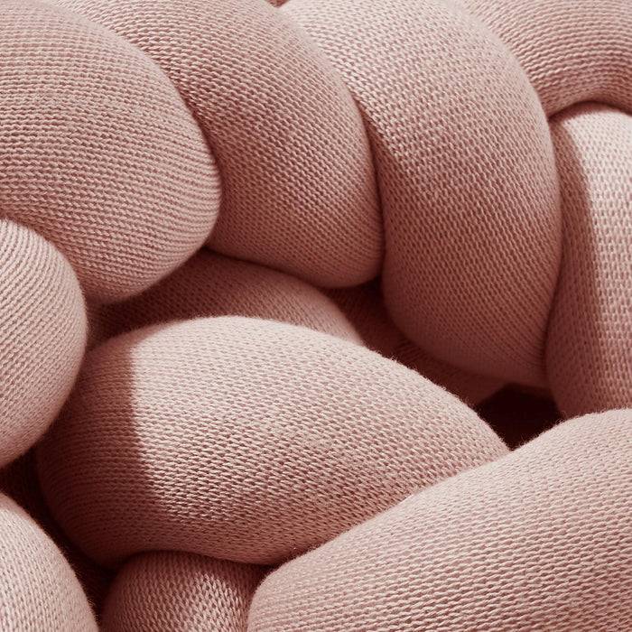 Nordic Coast Company Bettschlange geflochten Rosa Strick schmal Großer Ausverkauf