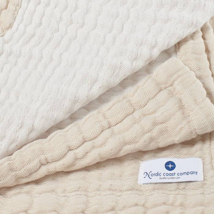 Nordic Coast Company Musselin Decke Natur Weiß Muttertagsangebot