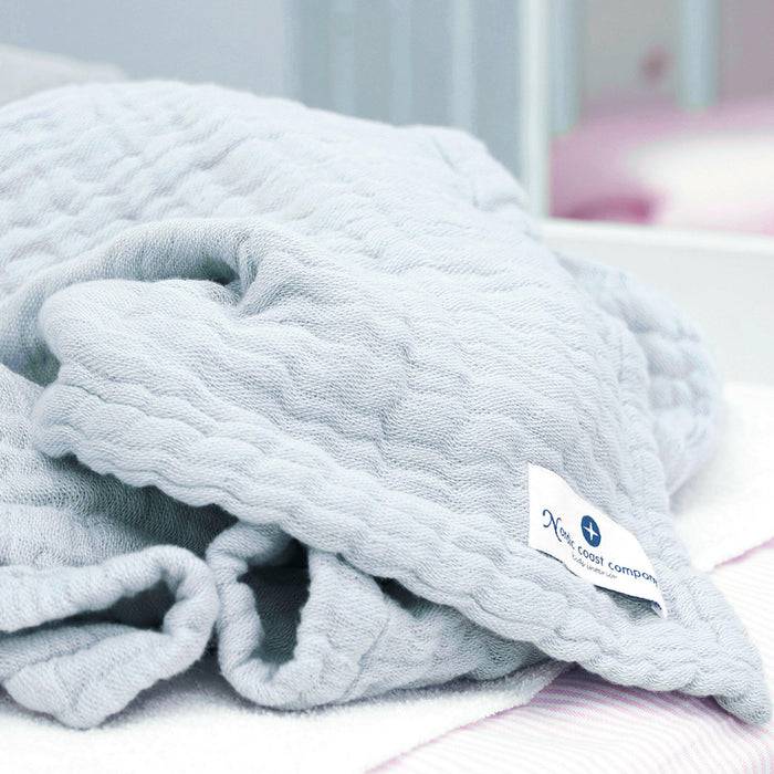 Nordic Coast Company Musselin Decke Blau Large Lagerräumung