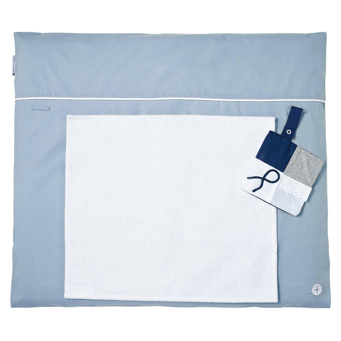 Nordic Coast Company Wickelauflage Blau Grau Letzter Tag