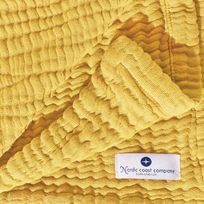 Nordic Coast Company Musselin Decke Curry Gelb Clearance-Verkauf