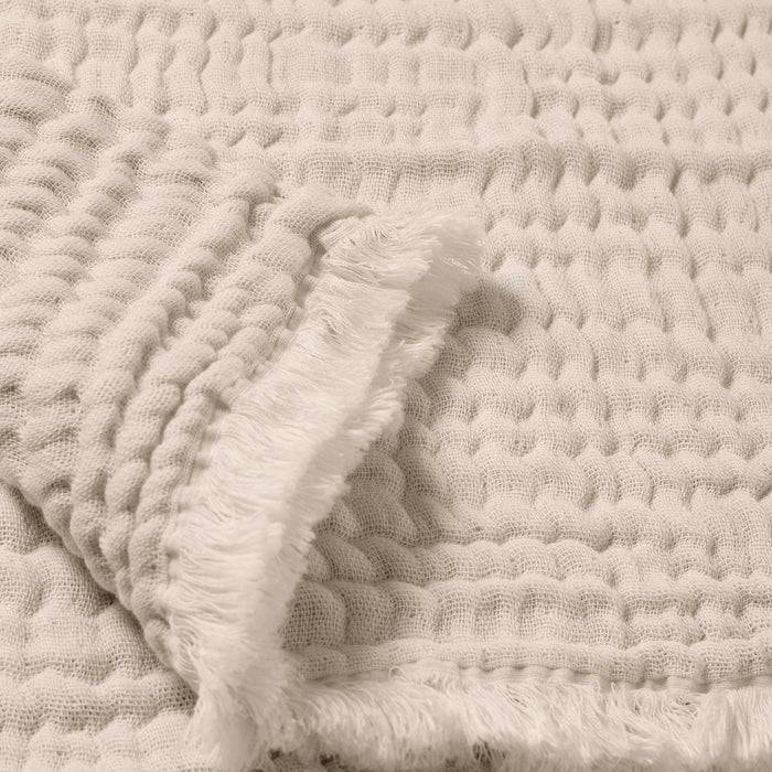 Nordic Coast Company Musselin Fransendecke Beige Fabrikladen